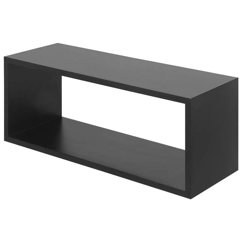 Image of Nicho Prateleira Retangular 60 Mdf Preto - Hrk Decora